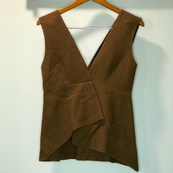 Zara Tops - Brown, 100% wool “Zara” top